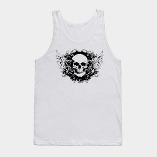 skull with roses and wings Tank Top